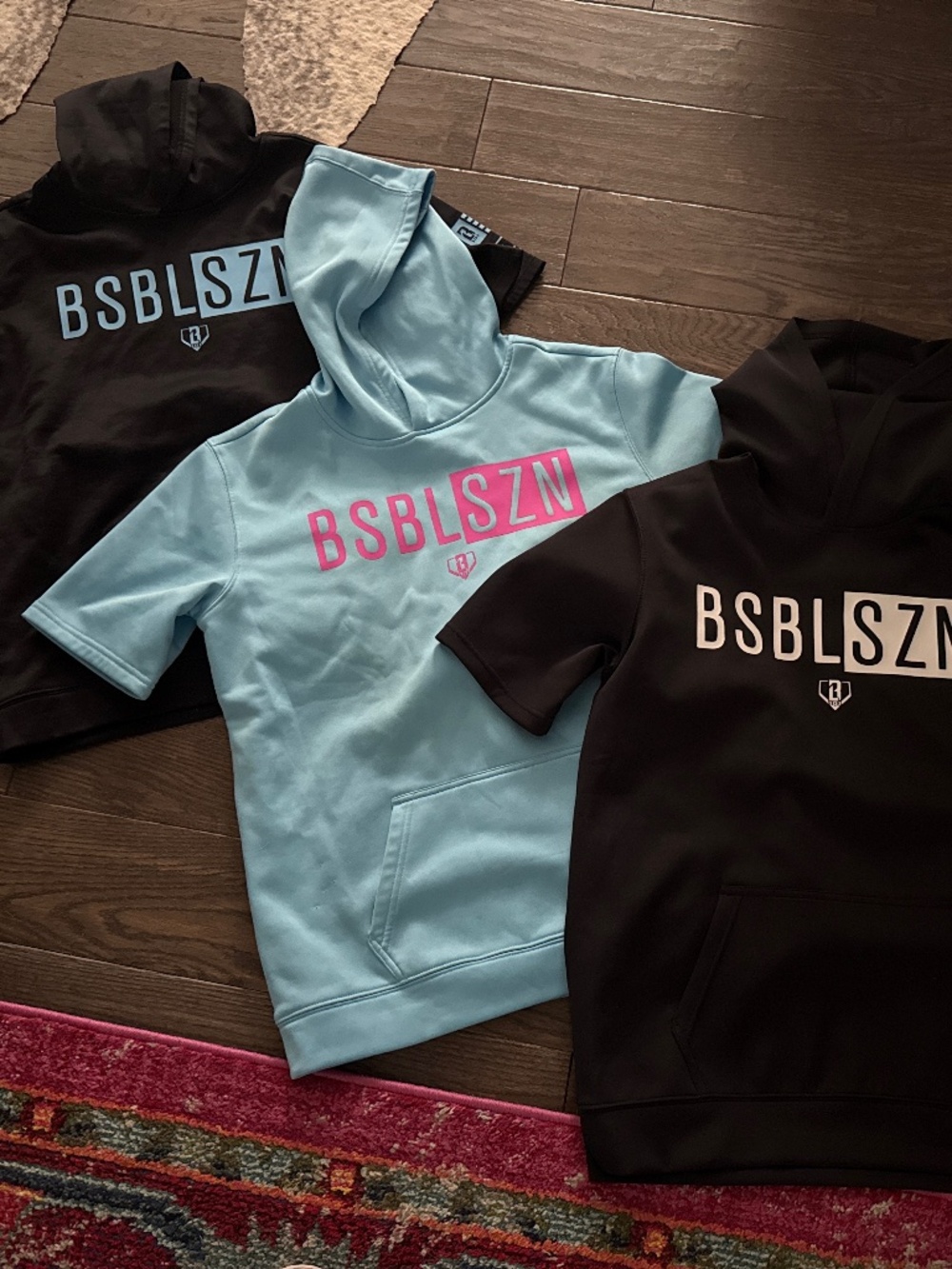 Baseball 101 BSBL SZN short sleeve hoodie sweatshirts hoodies